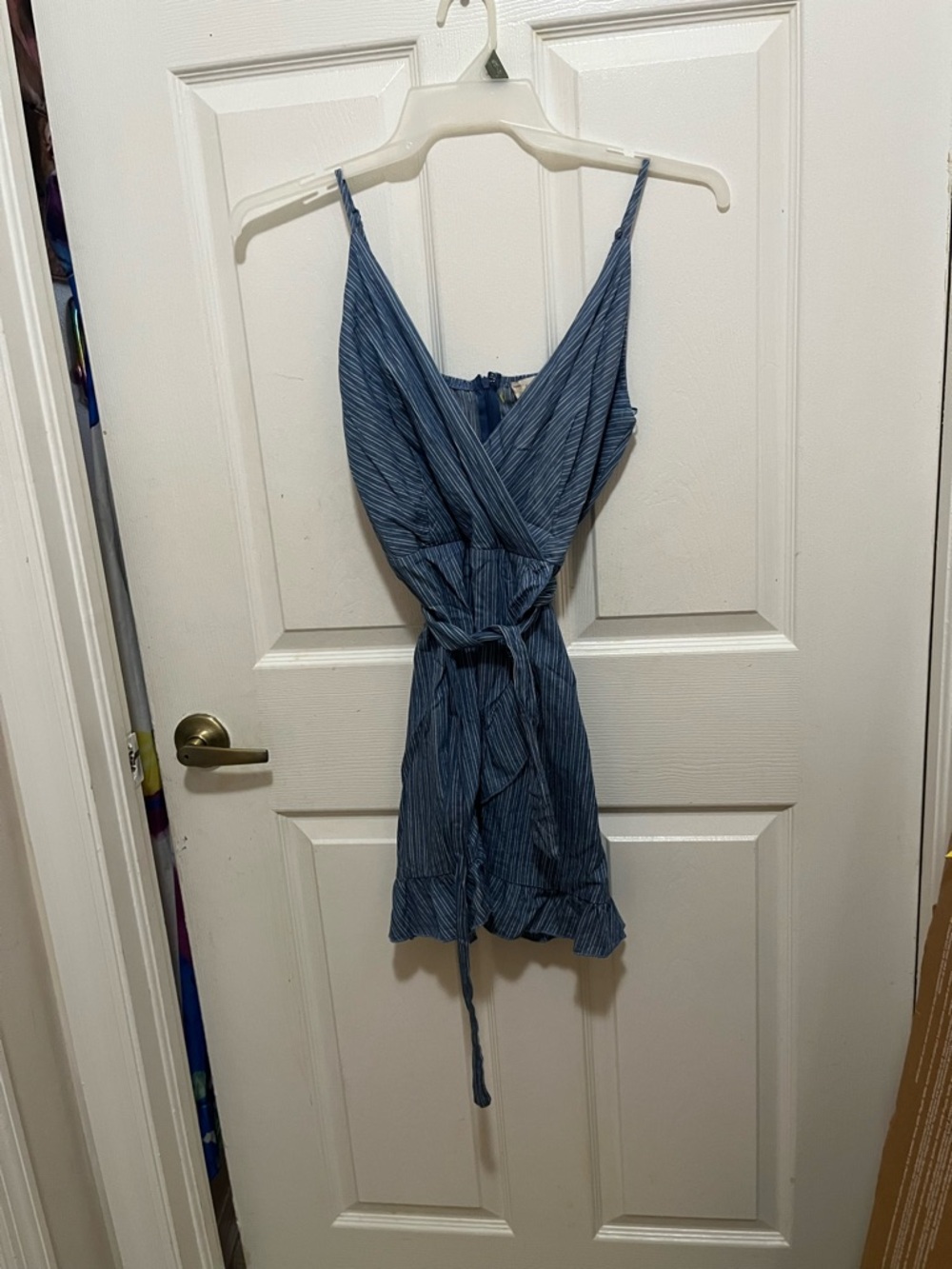 Altar'd State Blue Striped Mini Dress